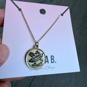 Bella B Be Brave Necklace Arrow Charm Motivational Pendant Necklace in Gold